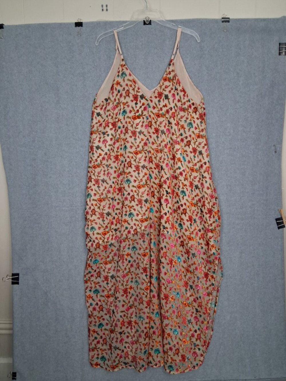 A Rare Bird | Flowy Multicolor Floral Pull On Maxi Dress | OS - Picture 7 of 9